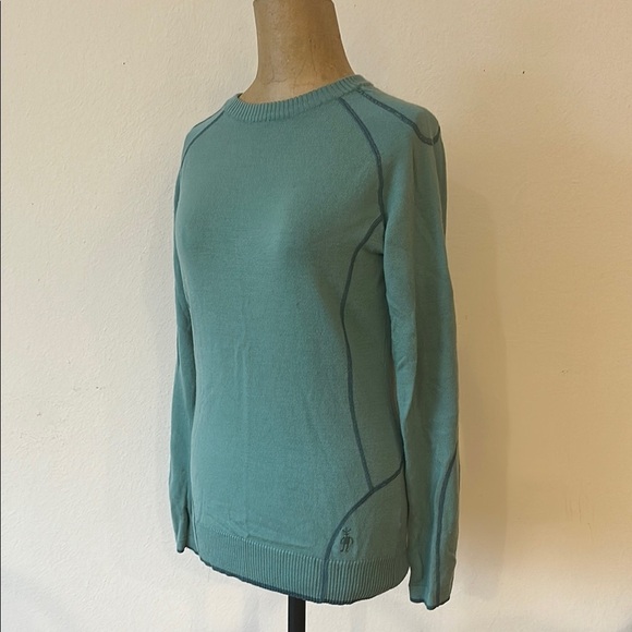 Smartwool sz M merino wool blue sweater, thumb holes, great pre owned condition - Picture 1 of 8
